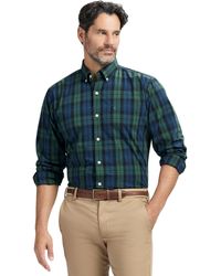 Izod - Long Sleeve Holiday Tartan Button Down Shirt - Lyst