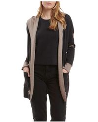 Splendid Sydney Reversible Long Sleeve Cardigan Sweater - Black