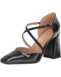 Naturalizer - S Leesha Strappy Closed Toe Block Heel Pump Black Patent Leather 9.5 M - Lyst
