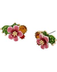 Betsey Johnson - S Tropical Flower Cluster Earrings - Lyst