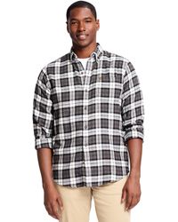 Izod - Stratton Flannel Long Sleeve Button Down Shirt - Lyst