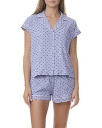 Tommy Hilfiger - Girlfriend Short Sleeve Top And Shorts Pajama Set - Lyst
