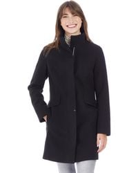 Nine West - 34-inch Mid-length Faux Wool Coat - Lyst