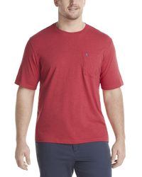 izod men's doubler crew neck solid short sleeve tee