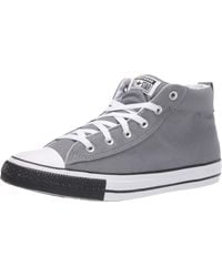 converse street mid leather white