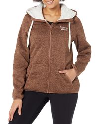Reebok - Sherpa Lined Sweater Fleece Jacket - Lyst