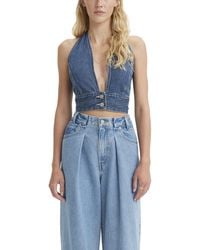 Levi's - Daisy Denim Halter Top, - Lyst