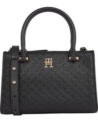 Tommy Hilfiger - Monogram Mini Tote Bag With Removable Crossbody Strap - Lyst