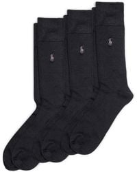 Polo Ralph Lauren - Supersoft Flat Crew Sock 3 Pair Pack - Lyst
