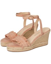 Jack Rogers - Rozette Ruffle Wedge-suede Espadrille Sandal - Lyst