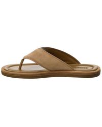 Vince - S Darcy Flip Flop Flat Thong Sandal New Camel Beige Suede Leather 8 M - Lyst