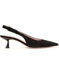 Kate Spade - Riley Suede Slingback Kitten Heel - Lyst