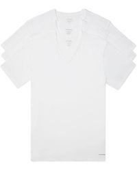 Calvin Klein - Cotton Classic Slim Fit V Neck T-shirts - Lyst