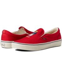 Polo Ralph Lauren - Keaton Polo Bear Canvas Sneaker Rl2000 Red Bear 12 D - Lyst