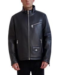 Karl Lagerfeld - Paris Faux Leather Biker Jacket - Lyst