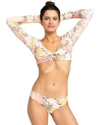 Roxy - Standard Crop Top Rash Guard – Upf - Lyst
