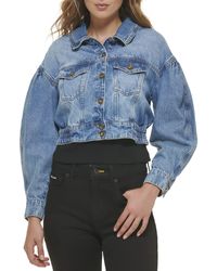 DKNY - Denim Fashionable Cropped Jeans Jacket - Lyst