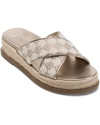 DKNY - Everyday Cushioned Insole Berris-x Band Wedge Flat Sandal - Lyst