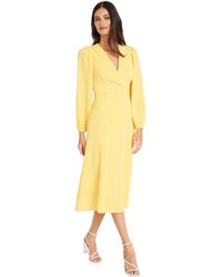 Maggy London - S Stunning Multi Occasion Twist Empire Waist Midi For | Long Sleeve Dresses - Lyst