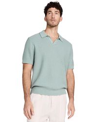 Vince - Crafted Rib Short-sleeve Johnny Collar - Lyst