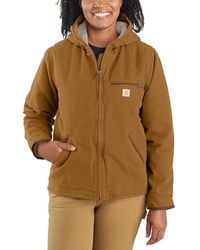 Carhartt - Loose Fit Washed Duck Sherpa Lined Jacket - Lyst