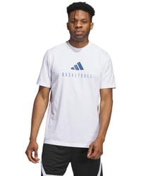 adidas - Worldwide Hoops Logo Performance Graphic T-shirt - Lyst