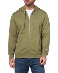 Lacoste - Non-brushed Fleece Half Zip Hoodie - Lyst