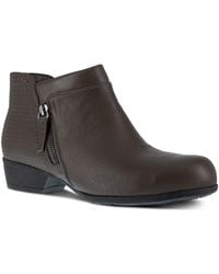 Rockport - Works Carly Alloy Toe Work Bootie S Oxford 7 Bm Us Charcoal - Lyst