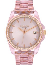 COACH - 3h Dial With Signature C Link Bracelet And Crystal Bezel - Water Resistant 3 Atm/30 Meters - Premium Fashion Timepiece For - Lyst