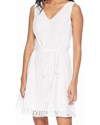 U.S Polo Assn Juniors Belted Spandex Fit and Flare Dress