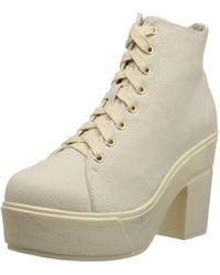 Chinese Laundry - Dirty Laundry By Campus Queen Canvas Combat Boot,dark Beige,7 M Us - Lyst