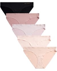 Vince Camuto - No Show Microfiber Bikini Panty Underwear Multi-pack, - Lyst