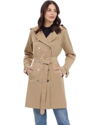 Michael Kors - Double Button Trench Coat With Belt And Detachable Hood - Lyst