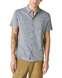 Lucky Brand - Mens Short Sleeve Linen Button Up Shirt - Lyst