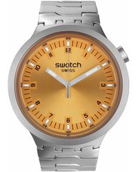 Swatch - Dress Yellow Stainless Steel Quartz Big Bold Irony Amber Sheen - Lyst