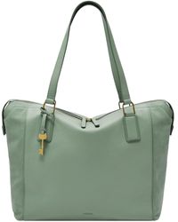 Fossil Leather Jacqueline Tote in Green 
