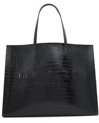 Ted Baker Allicon Mock Croc Icon Tote Bag in Brown | Lyst