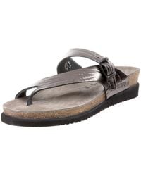 Mephisto - Helen Sandals Grey Etna Metallic Leather 38 - Lyst