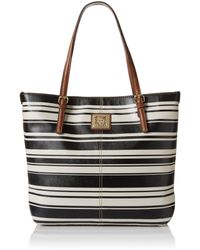 Anne Klein - Perfect Tote Large Shoulder Bag,white/black Multi,one Size - Lyst
