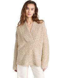 Vince - Crimped Shawl Sweater - Lyst