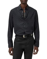 John Varvatos - Luca Geometric Button-Up Shirt - Lyst