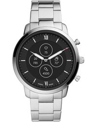 Fossil Q Commuter Stainless Steel Mesh Hybrid Smartwatch, Color: Grey  (model: Ftw1161) in Grey/Black (Gray) for Men | Lyst