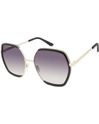 Nanette Lepore - Nn382 Metal Uv400 Protective Geometric Hexagonal Sunglasses. Fashionable Gifts For Her - Lyst
