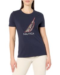 Nautica - Graphic Tee Short Sleeve Crew Neckline T-shirt - Lyst