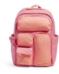 Vera Bradley Womens Cotton Utility Large Backpack Bookbag - Pink