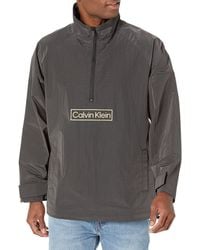 Calvin Klein - Relaxed Fit Box Logo Popover Jacket - Lyst