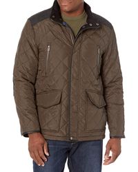 Cole Haan - Quilted Jacket With Wool Yoke - Lyst