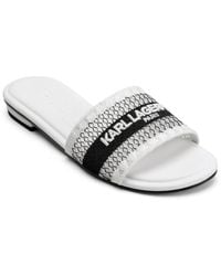 Karl Lagerfeld - Paris Cushioned Insole Everyday Cairra-flat Slide Heeled Sandal - Lyst