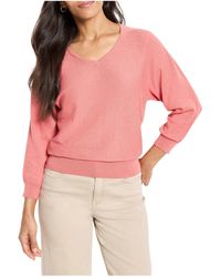 NIC+ZOE - Nic+zoe Easy V-neck Pure Cotton Sweater - Lyst