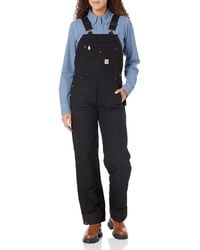 Carhartt - Quilt Lined Washed Duck Bib Overall - Lyst
